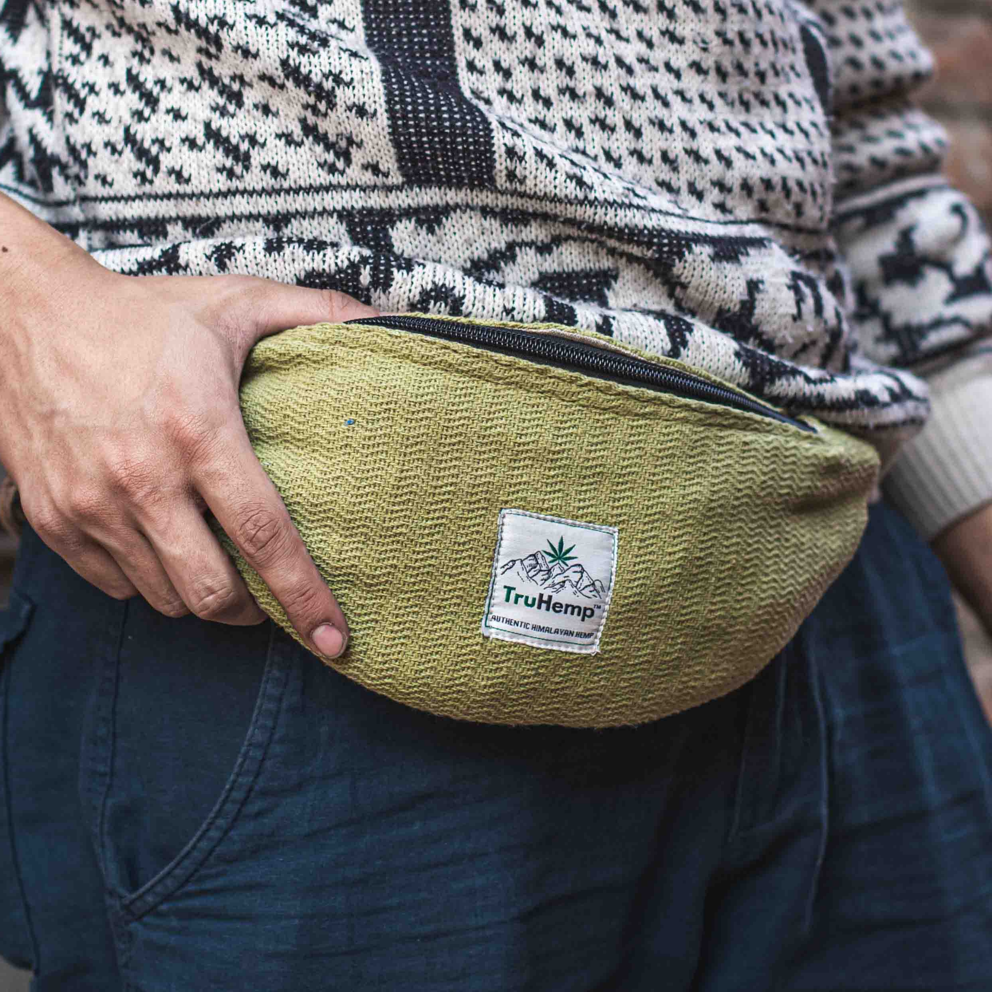 Hemp Fanny Pack with Dual Compartments | Eco-Friendly Waist Bag with Premium YKK Zipper Closure