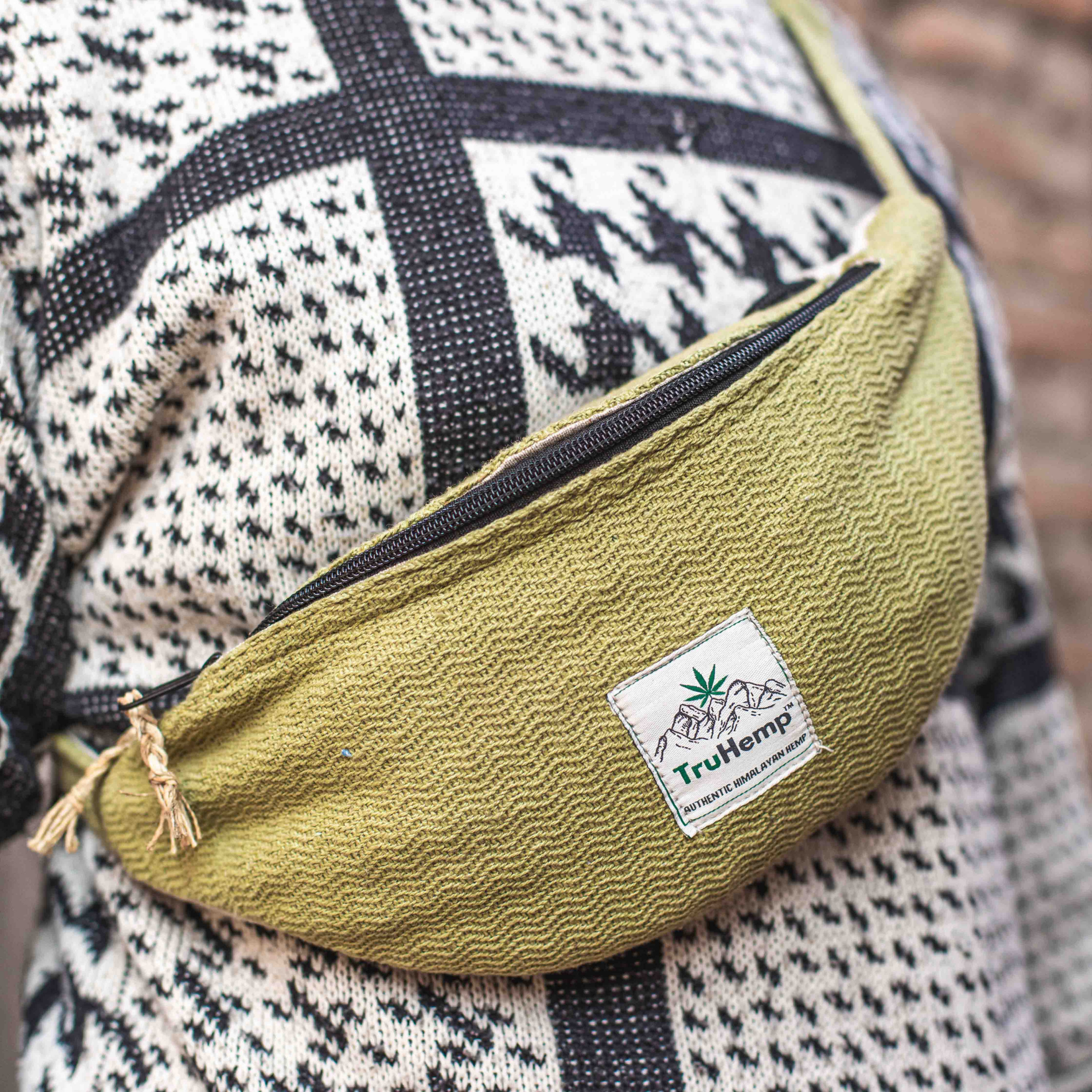 Hemp Fanny Pack with Dual Compartments | Eco-Friendly Waist Bag with Premium YKK Zipper Closure