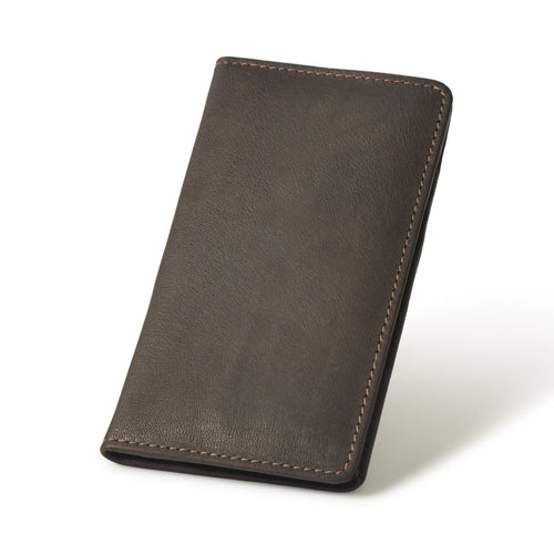 Men's Bifold Genuine Leather Long Wallet for Checkbook, Cards and Cash Holder