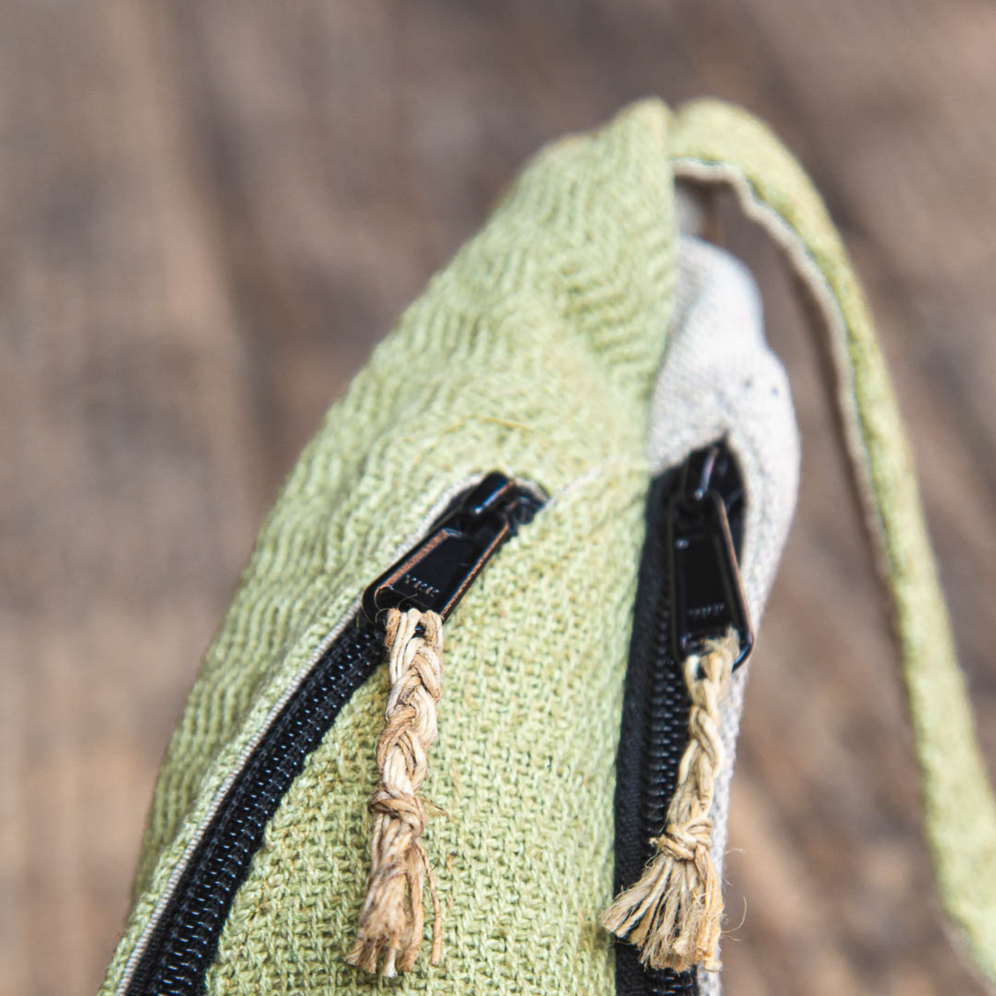 Hemp Fanny Pack with Dual Compartments | Eco-Friendly Waist Bag with Premium YKK Zipper Closure