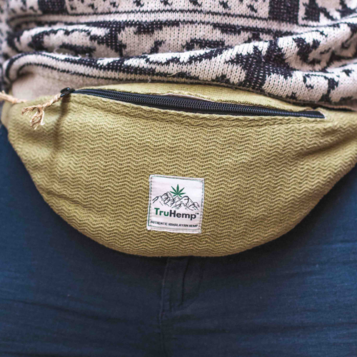 Hemp Fanny Pack with Dual Compartments | Eco-Friendly Waist Bag with Premium YKK Zipper Closure