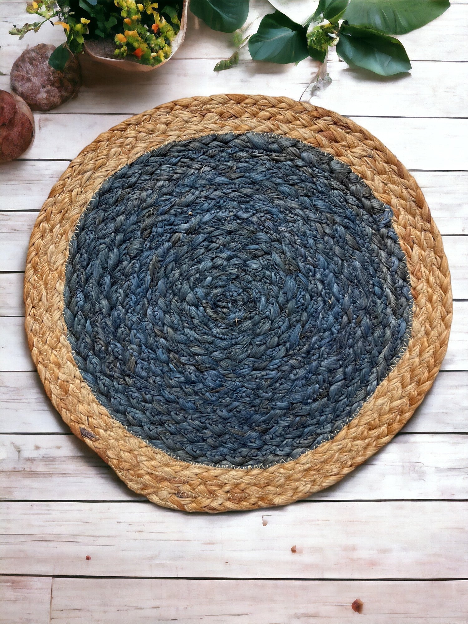 Jute Placemats set of 2 (blue)