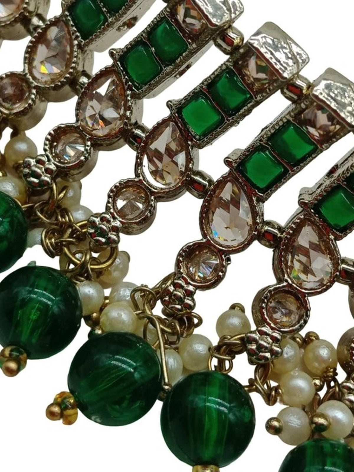 Exquisite Pearl-Adorned Indian Choker and Earrings Set, Traditional Wedding Jewelry (Set of 2)