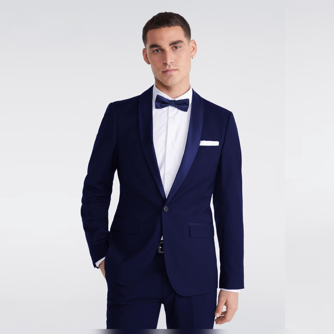 Costume d'affaires 2 pièces bleu Zodiac pour homme | Costume sur mesure pour le travail et les festivals