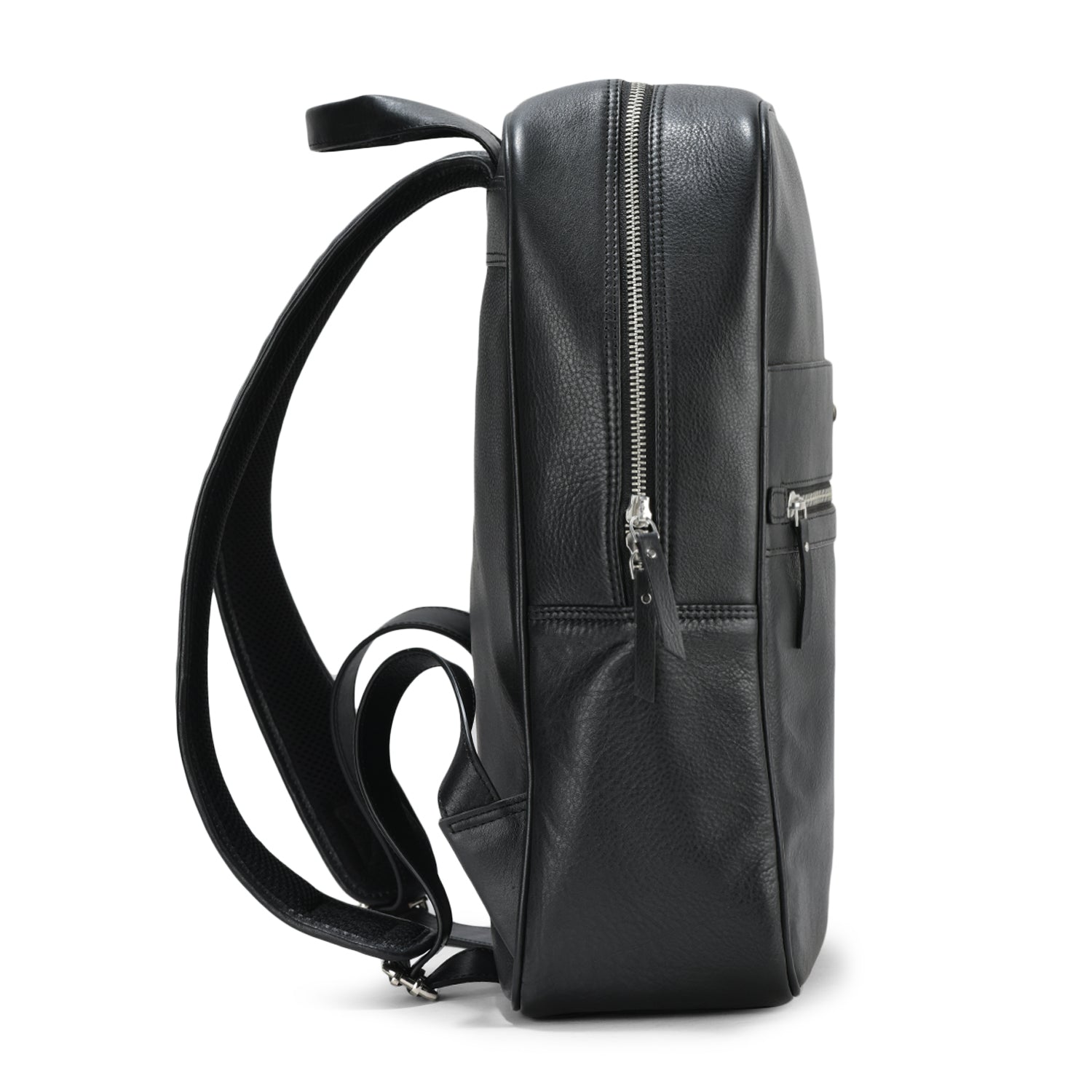 Athleisure Grain Leather Backpack, High-Quality Black Leather, Practical and Trendy, Ideal for Work and Travel (Black)