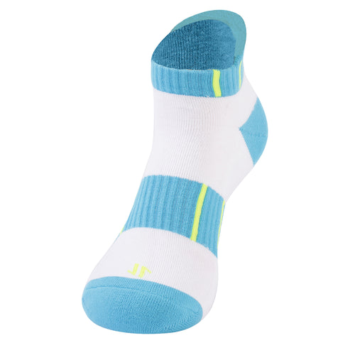 Ankle Cushioned Sports Unisex  Socks, Premium Cotton Blend, Comfortable, Versatile Design, Ideal for Gym & Sports Wear (Chlorine Blue/White)