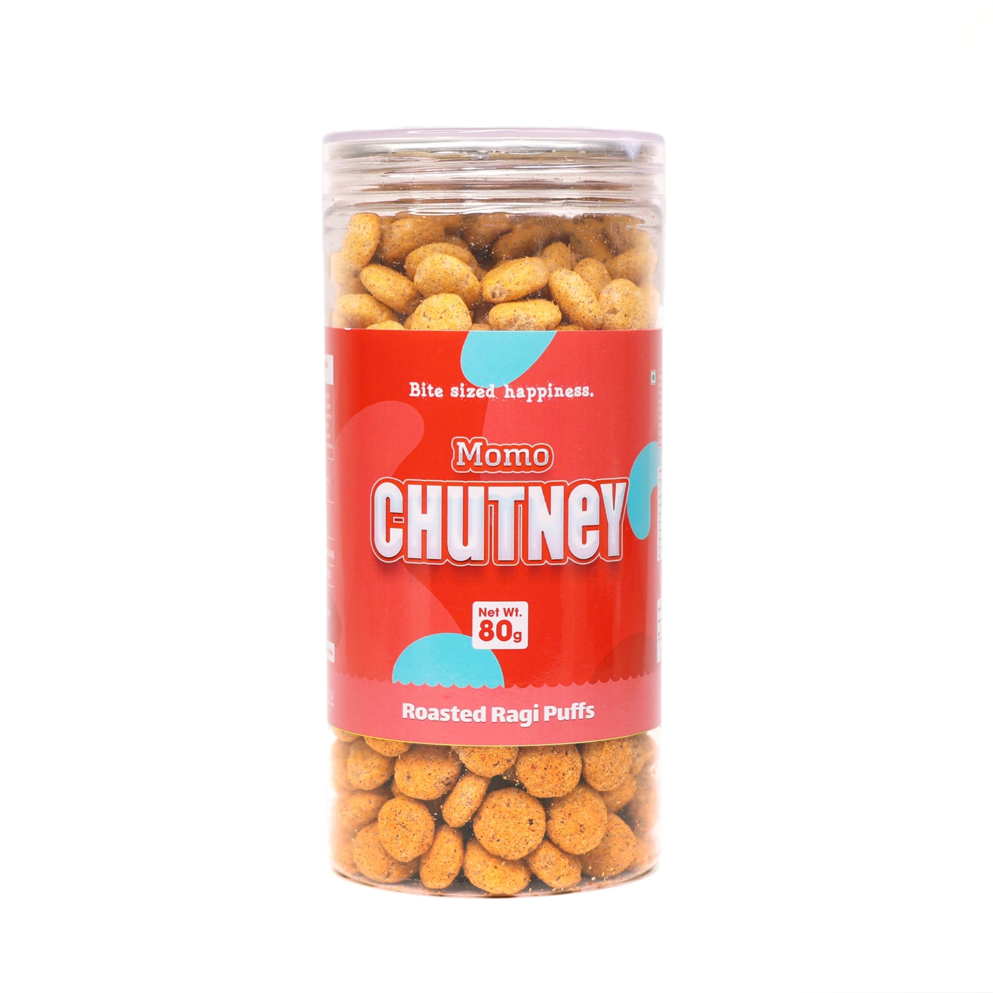 Crack A Nut's Momo Chuthey Roasted Multi-Grain Puffs, Savory & Healthy Snack, Packed with Protein & Low in Sugar, Lightly Roasted Multi-Grain Goodness, Perfect for Cravings & Guilt-Free Indulgence, 100g.