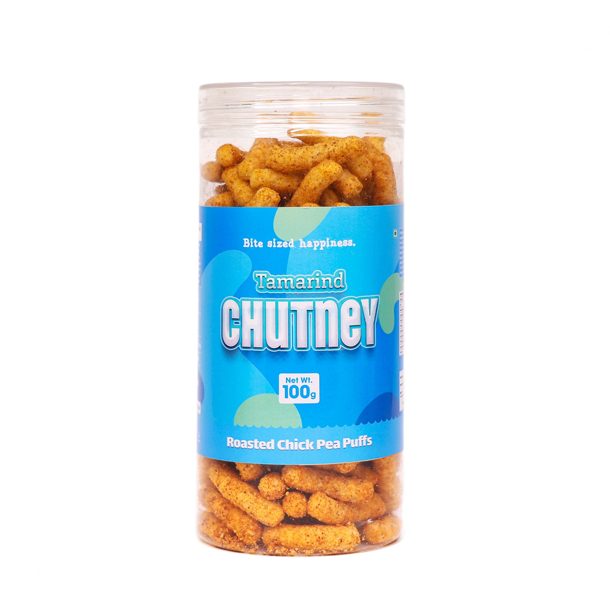 Crack A Nut's Tamarind Chutney Roasted Chickpea Puffs, Tasty & Nutritious Snack, Rich in Protein & Low in Sugar, Lightly Roasted Chickpea Delight, Ideal for Cravings & Guilt-Free Enjoyment, 100g