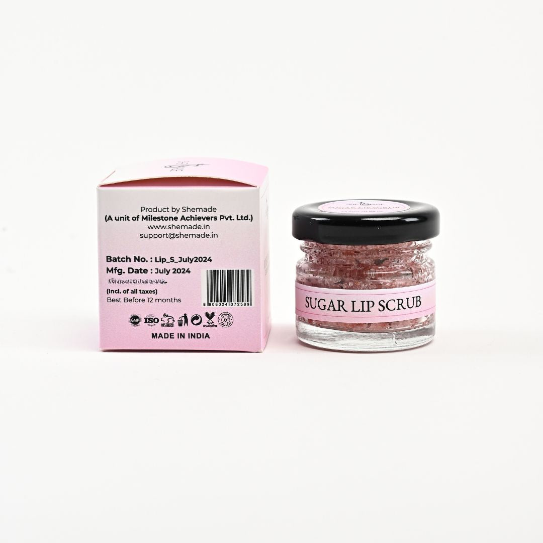 Rose Lip Scrub for Exfoliating, Hydrating, Nourishing Lips, Removes Dead Skin, Softens and Moisturizes, Enhances Lip Texture, Preps for Lip Products, Natural Rose Scent (25g)