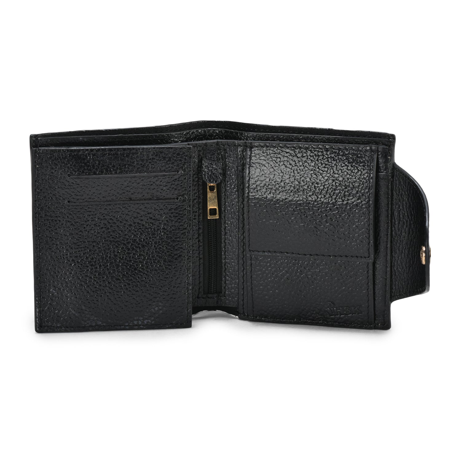 Bliss Grain Leather Wallet, High-Quality Black Leather, Compact and Practical, Ideal for Everyday Carry (Black)