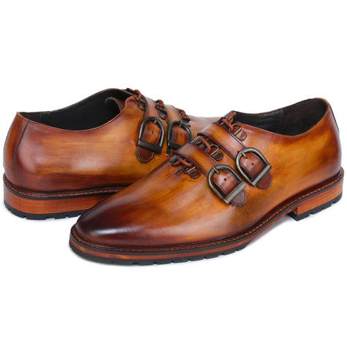 Armando Designer Lace Monkstraps, Slip-Resistant Sole, Comfortable Fit, Premium Leather, Handcrafted Detailing, Classic Style