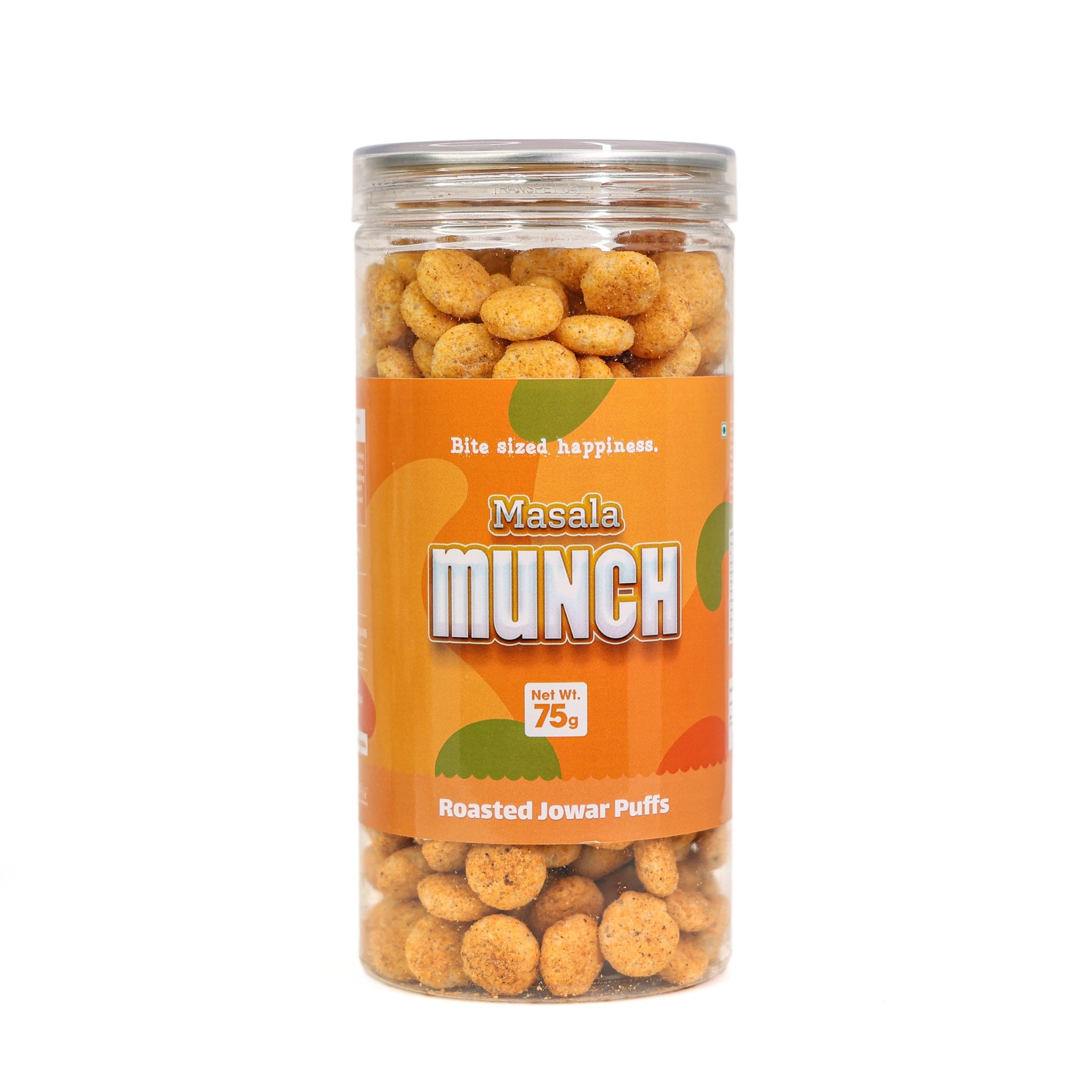 Crack A Nut's Masala Munch Jowar Puffs, Healthy Snacks, Source of Protein & Low Sugar, Baked Wholesome Jowar Crisps, Perfect for Cravings & Guilt-Free Snacking, 100g