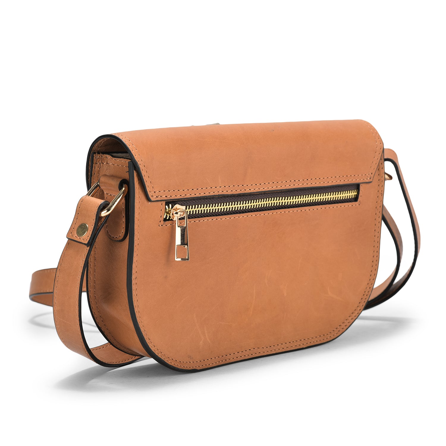 Booby Sling Leather Bag, Tan Leather, Comfortable Design, Ideal for Everyday Wear and Casual Use (Tan)