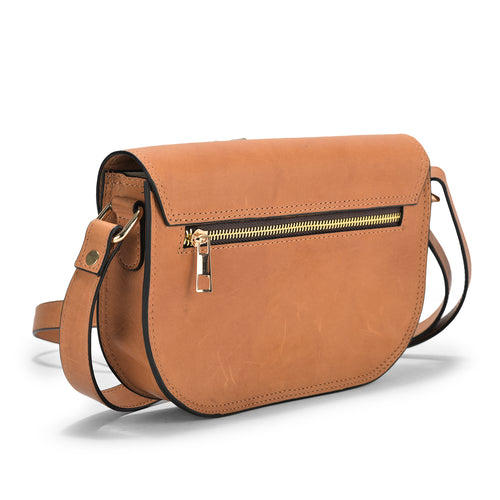 Sling Leather Bag, Tan Leather, Comfortable Design, Ideal for Everyday Wear and Casual Use (Tan)