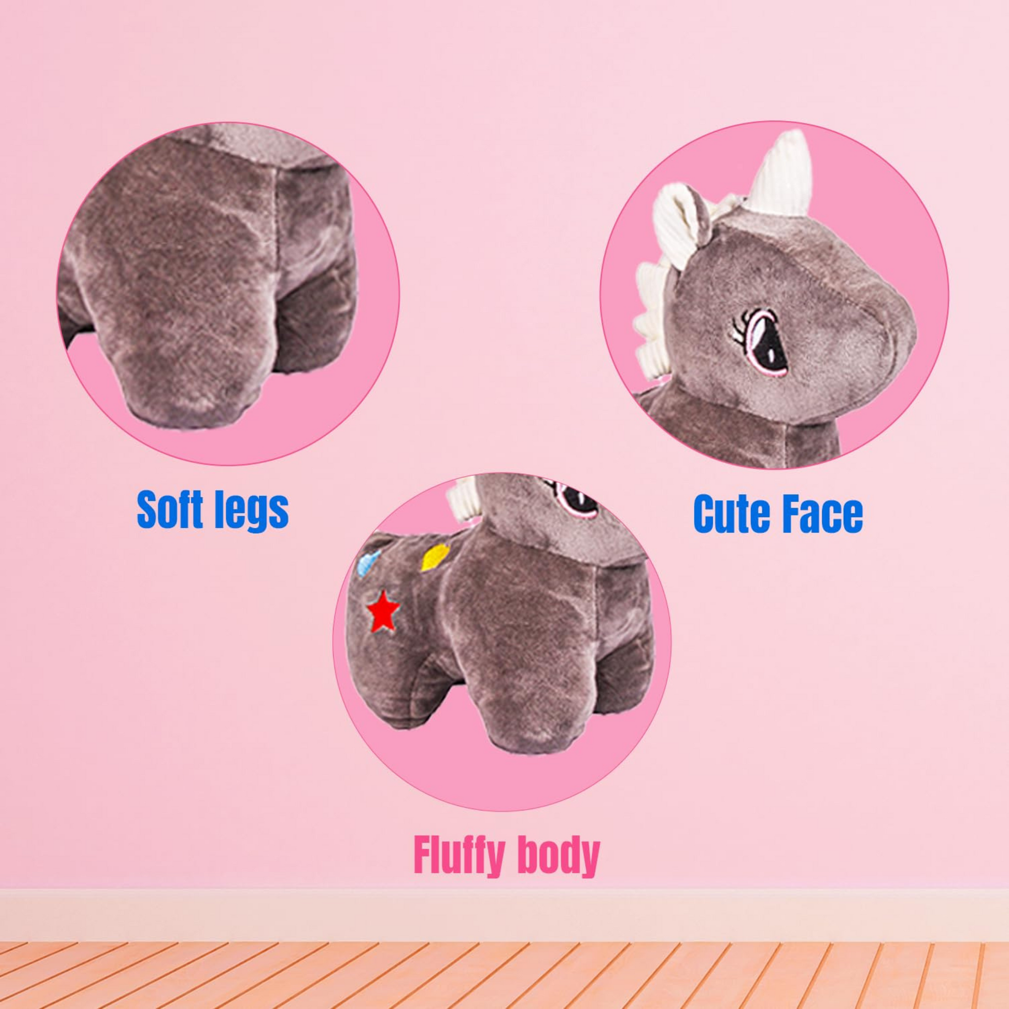 Pony Plush Toy with 100% Cotton Fiber | Cuddly Companion for Kids with Non-Toxic & Soft Design