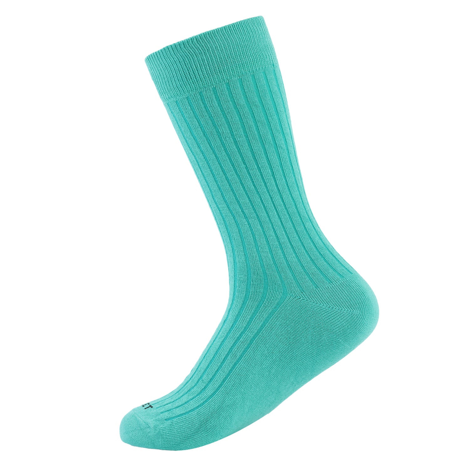 Formal Men's Ribbed Socks, Cotton Blend, Stylish Pattern, Soft and Durable, Comfortable for Office  Use (Turquise Blue)