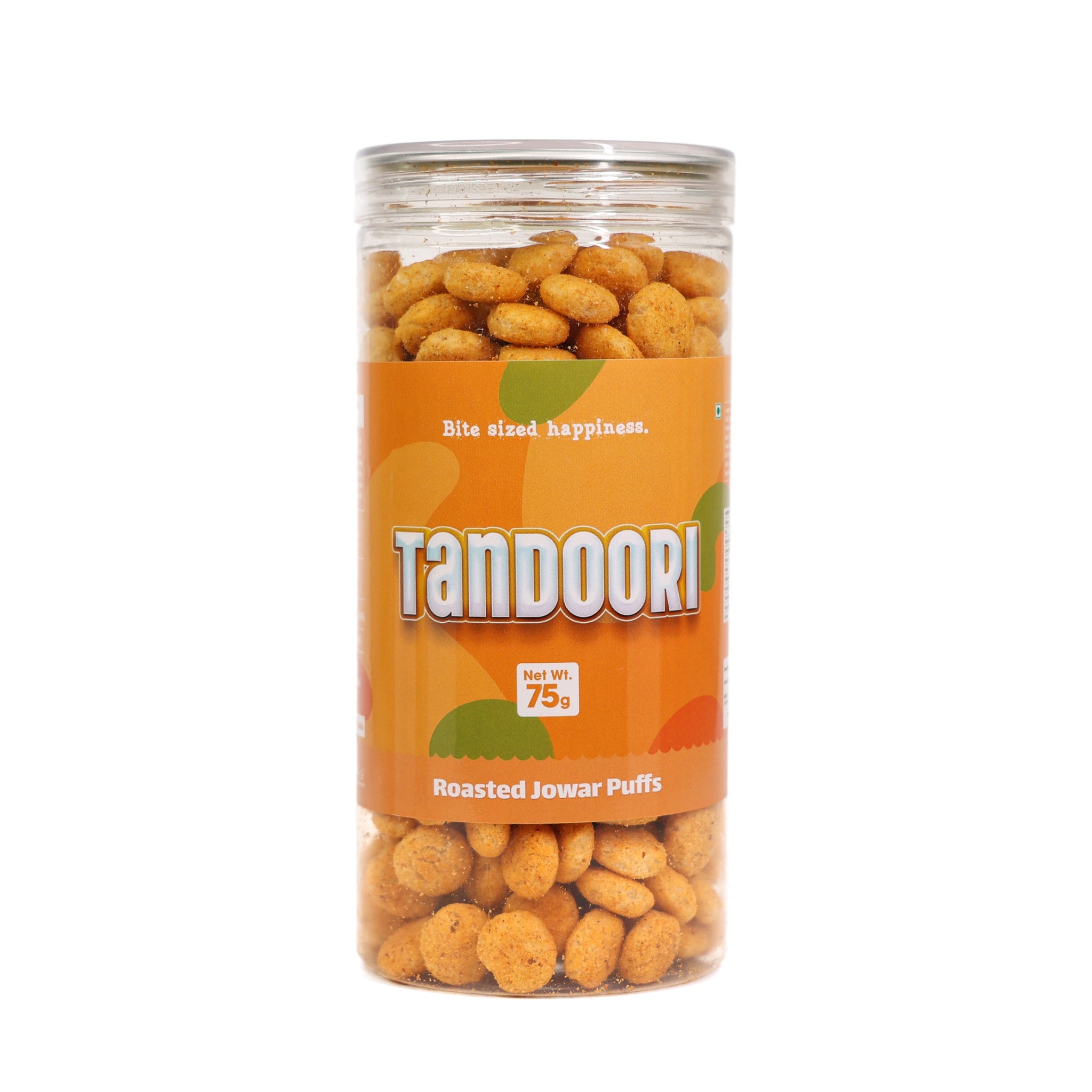 Crack A Nut's Tandoori Jowar Puffs, Healthy Snacks, Source of Protein & Low Sugar, Baked Wholesome Jowar Crisps, Perfect for Cravings & Guilt-Free Snacking, 100g