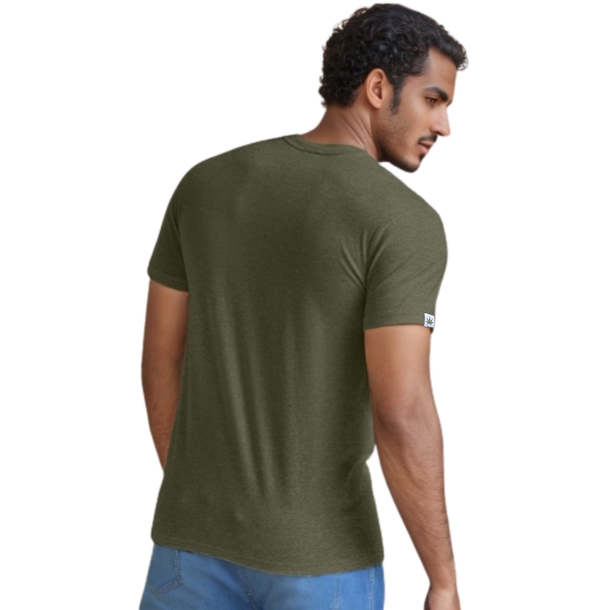 TruHemp Hemp T-Shirt for Men, Soft Crew Neck Tee Short Sleeve T-Shirt , Hemp & Cotton Blend T Shirt, Jersey fabric 180 GSM 55%Hemp 45% Cotton ( Olive Green )