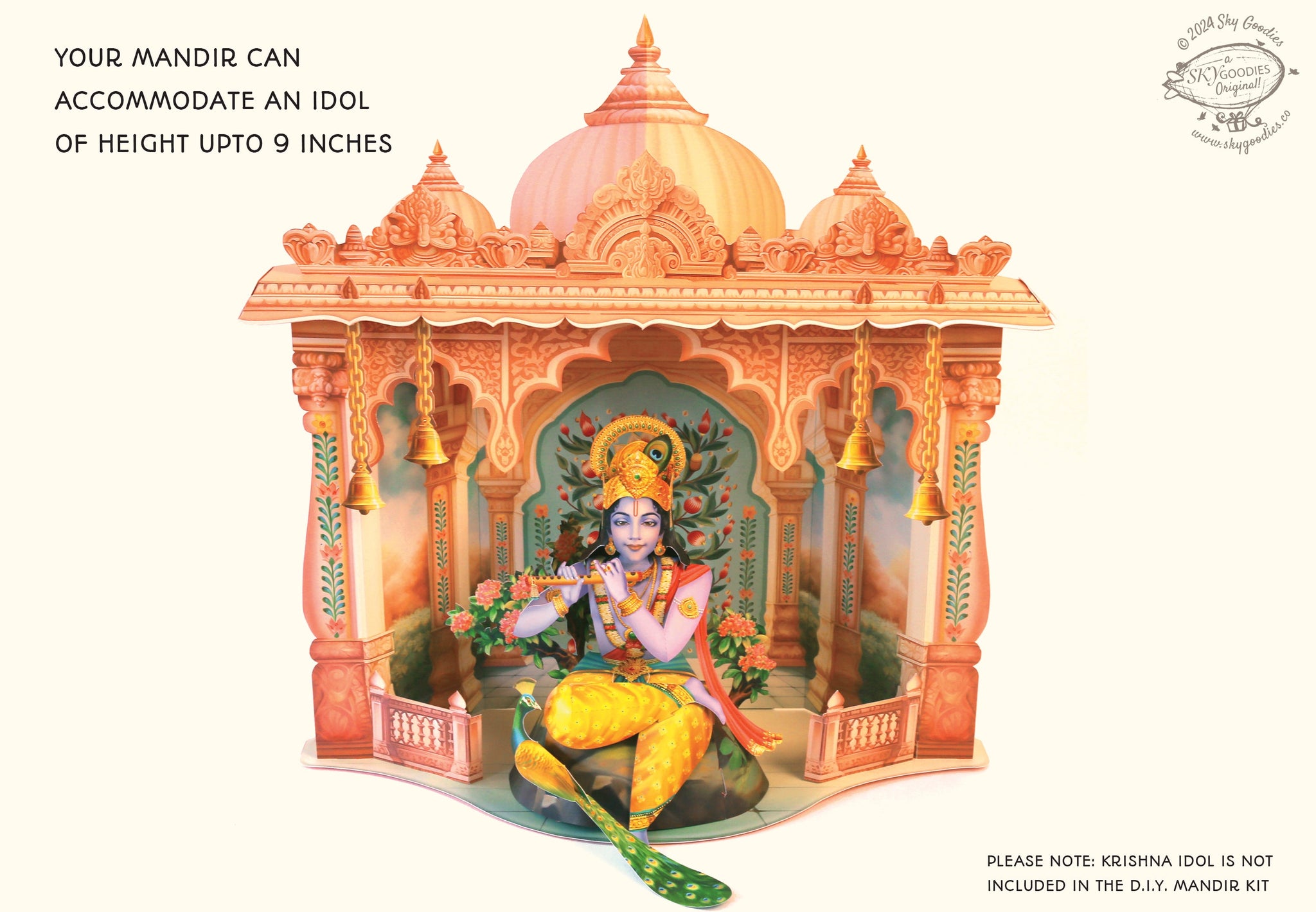 DIY Paper Mandir, Fun Craft Kit, Ideal for Religious DÃ©cor, Creative DIY Project