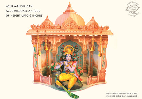 DIY Paper Mandir, Fun Craft Kit, Ideal for Religious DÃ©cor, Creative DIY Project