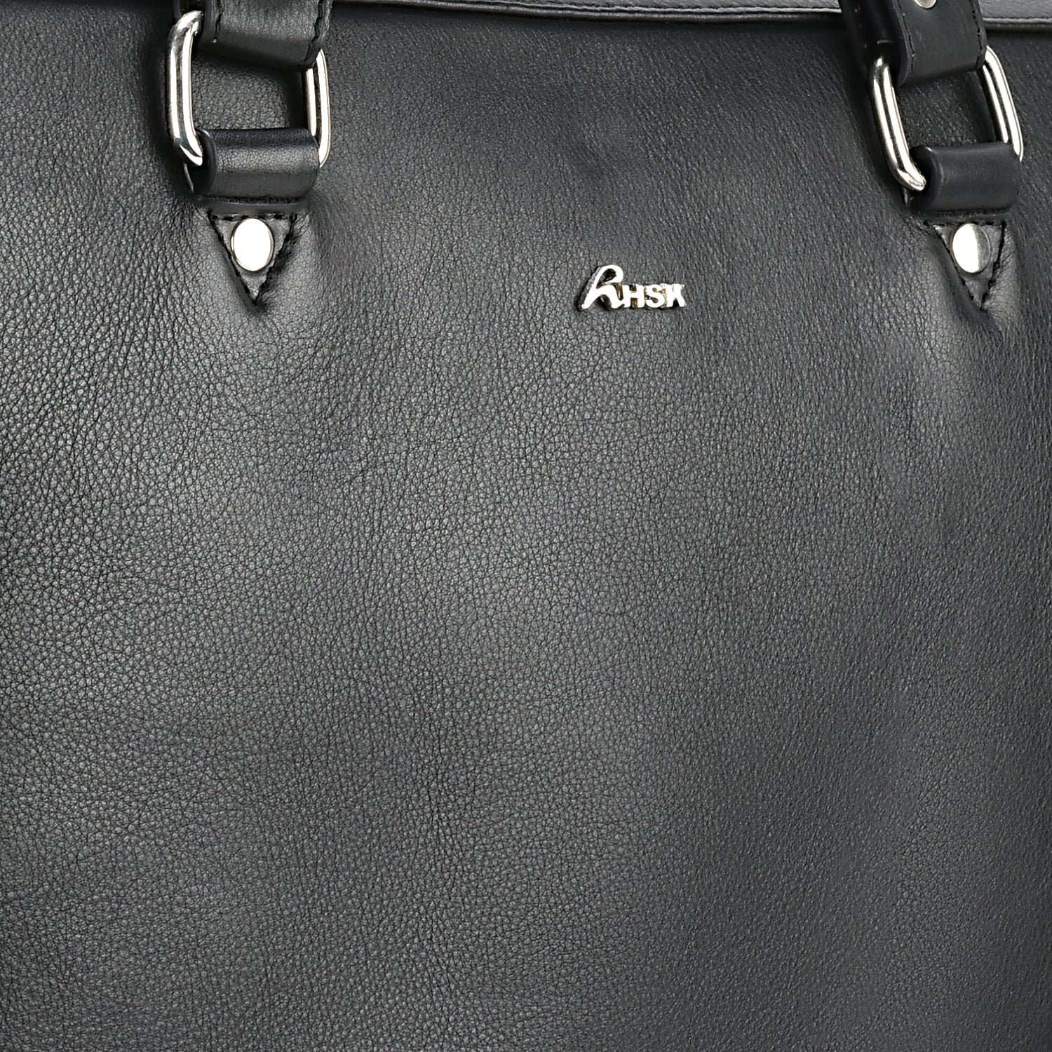 Dragon Grain Leather Laptop Bag, Premium Black Leather, Spacious Design, Ideal for Work and Travel (Black)