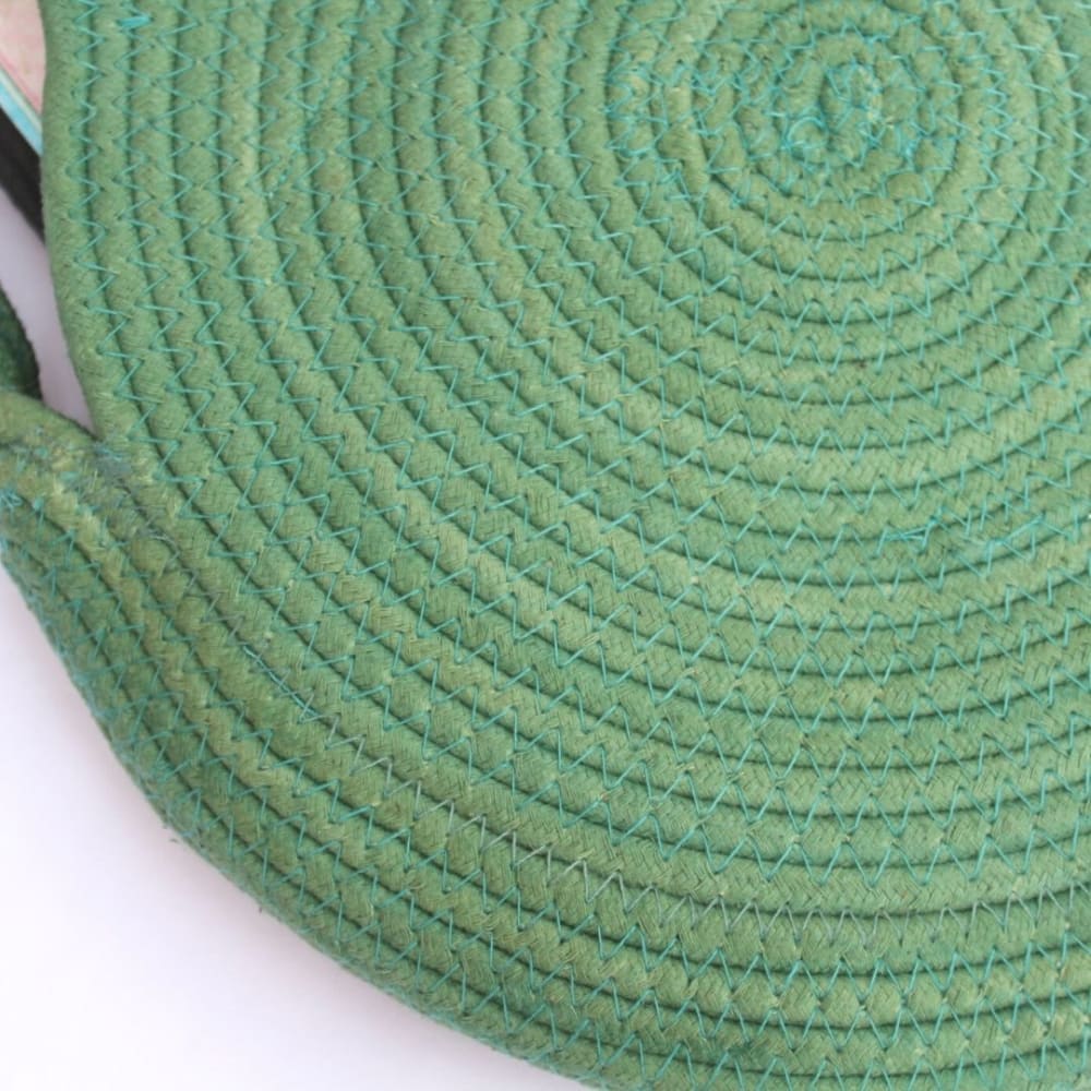 Green & Round Sling Bag, Round Design, Fashionable, Casual Accessories, Travel Bag, Handmade