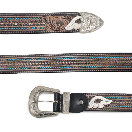 Handmade Unisex Western Belt, High-Quality Full Grain Leather, Simple and Elegant, Ideal for Menâ€™s Wear