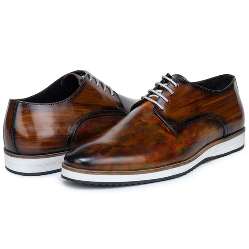 Baron Patina Sneaker, Vintage Aesthetic, Classic Style, Cushioned Footbed, Comfortable Fit, Brogue Pattern, Premium Leather