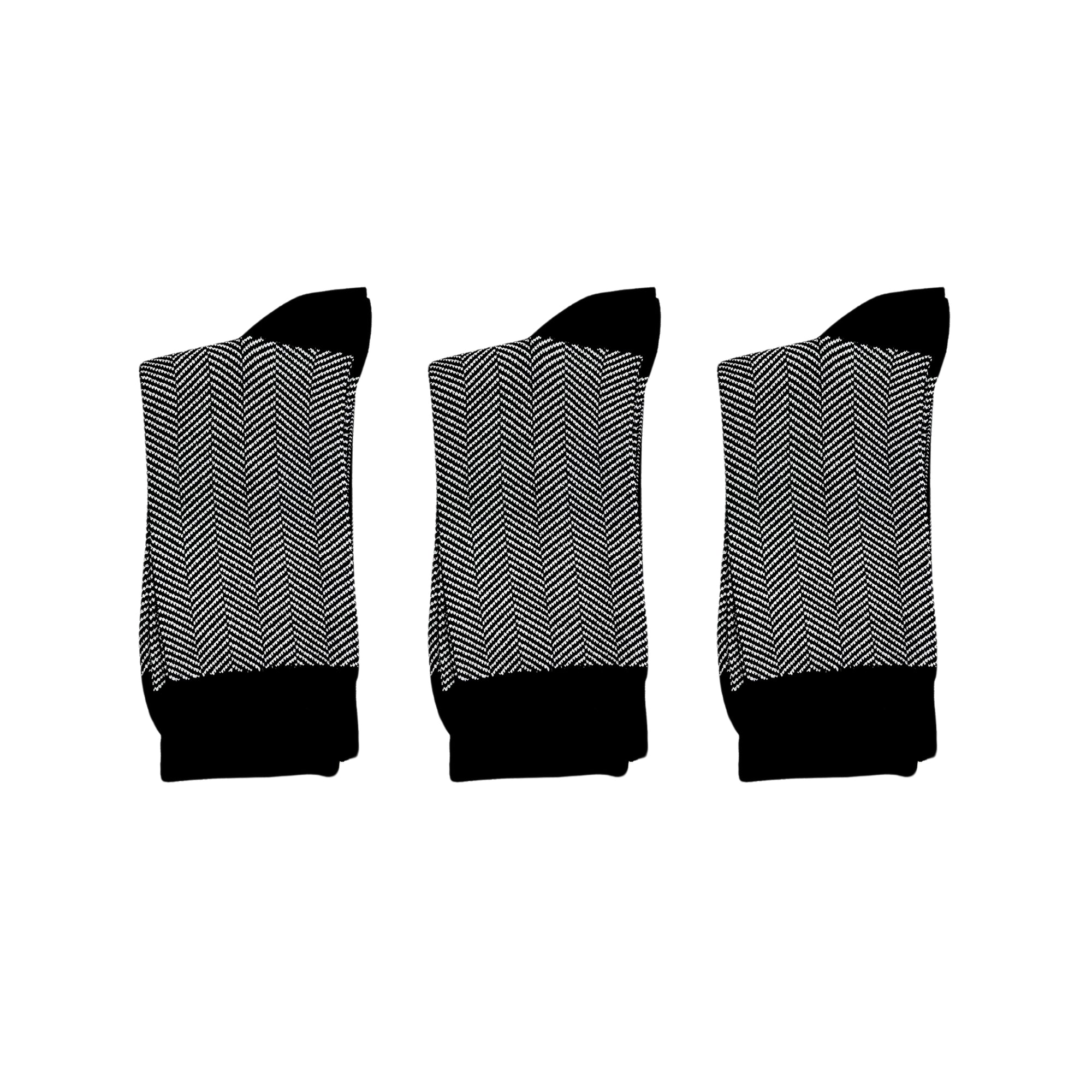 SuperGeneriX Bamboo Socks for Men, Pack of 3, Black Striped Calf-Length Socks, Odor-Free, Breathable and Antibacterial, Cushioned Base for Comfort, Luxuriously Soft and Durable