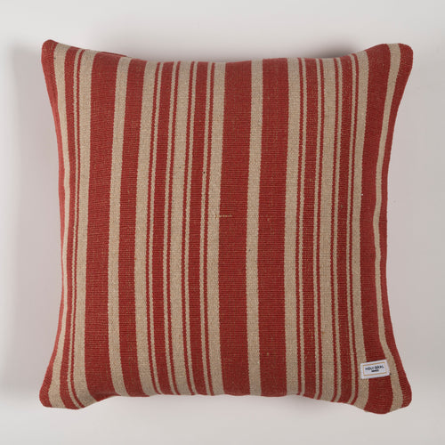 Farmhouse Red Stripe Cushion Cover â€“ Weather-Resistant, Durable, UV-Resistant, Quick-Drying, Stylish, Versatile for Indoor/Outdoor Use, Offers Long-Lasting Strength with Rustic Countryside Charm, Perfect for Sofas, Chairs, and Patios (Set of 2)