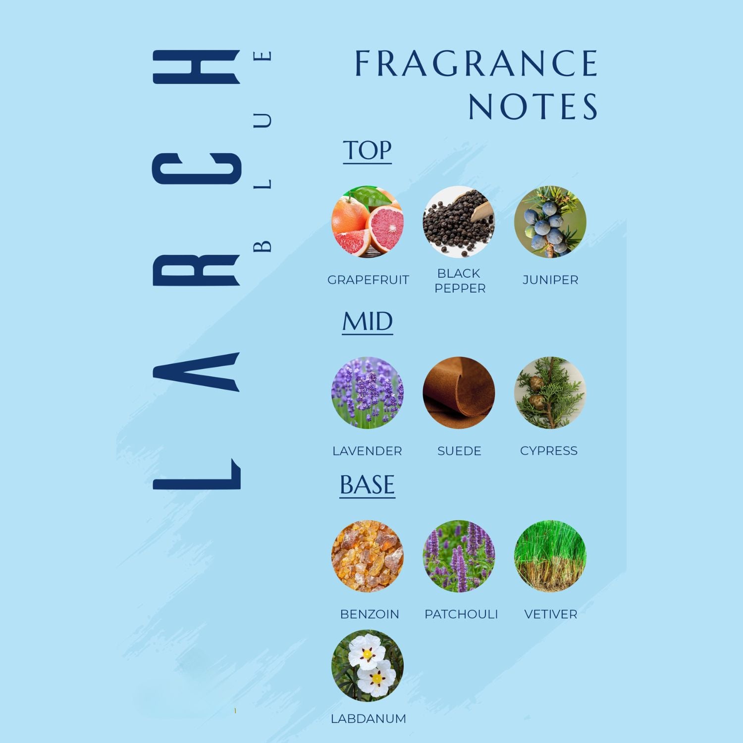 Larch Blue Perfume for Men, Bold and Captivating Fragrance with Grapefruit, Black Pepper, Lavender, and Labdanum, Sophisticated Eau de Parfum, Timeless Signature Scent, Perfect Gift for Him (20ml)