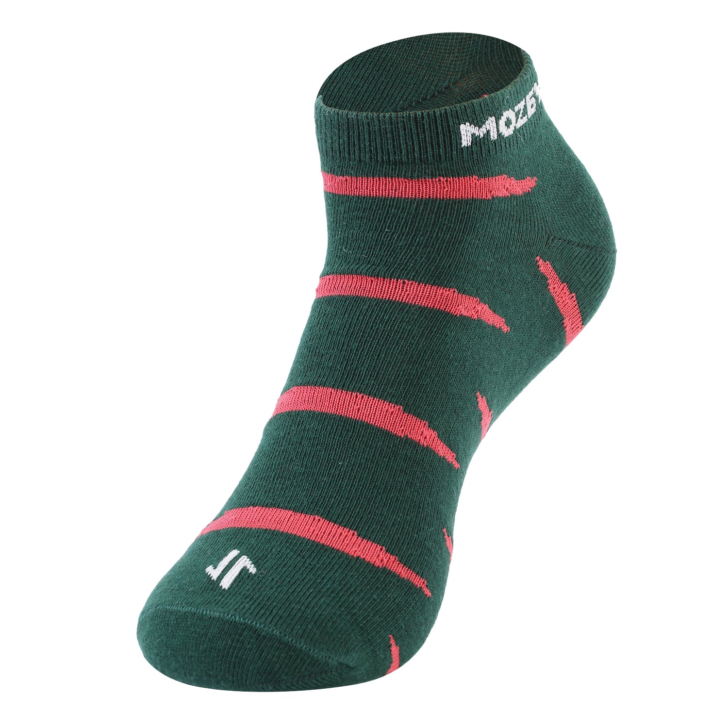 Ankle Multi-Color Unisex Socks, Premium Cotton Blend, Reinforced Heel & Toe, Lightweight & Breathable Design, Perfect For Everyday Comfort (Green/Red)