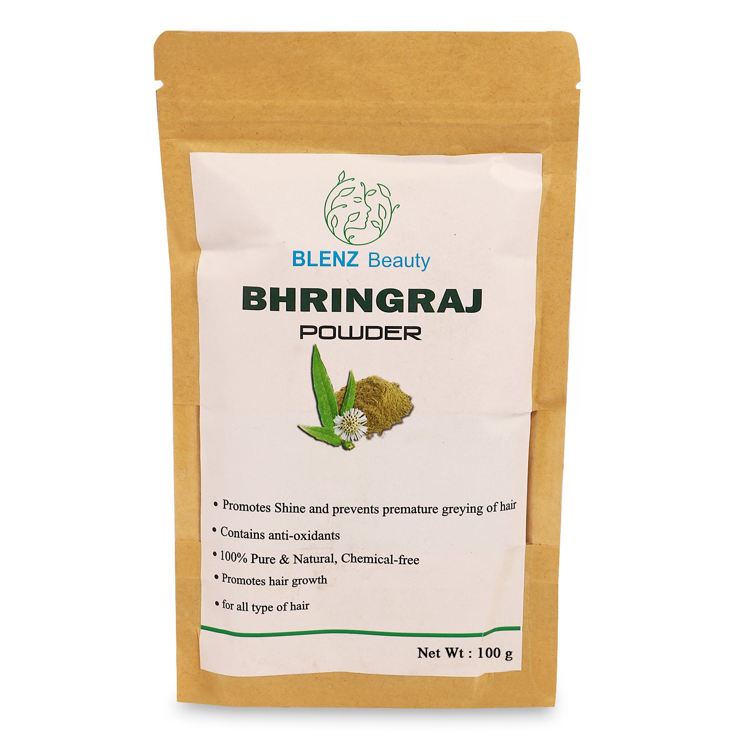 Bhringraj Powder for Skin & Hair Care, Eclipta Prostrata, Skin Healing Powder, Natural Skin Soothing Remedy & Treatment (100gm)