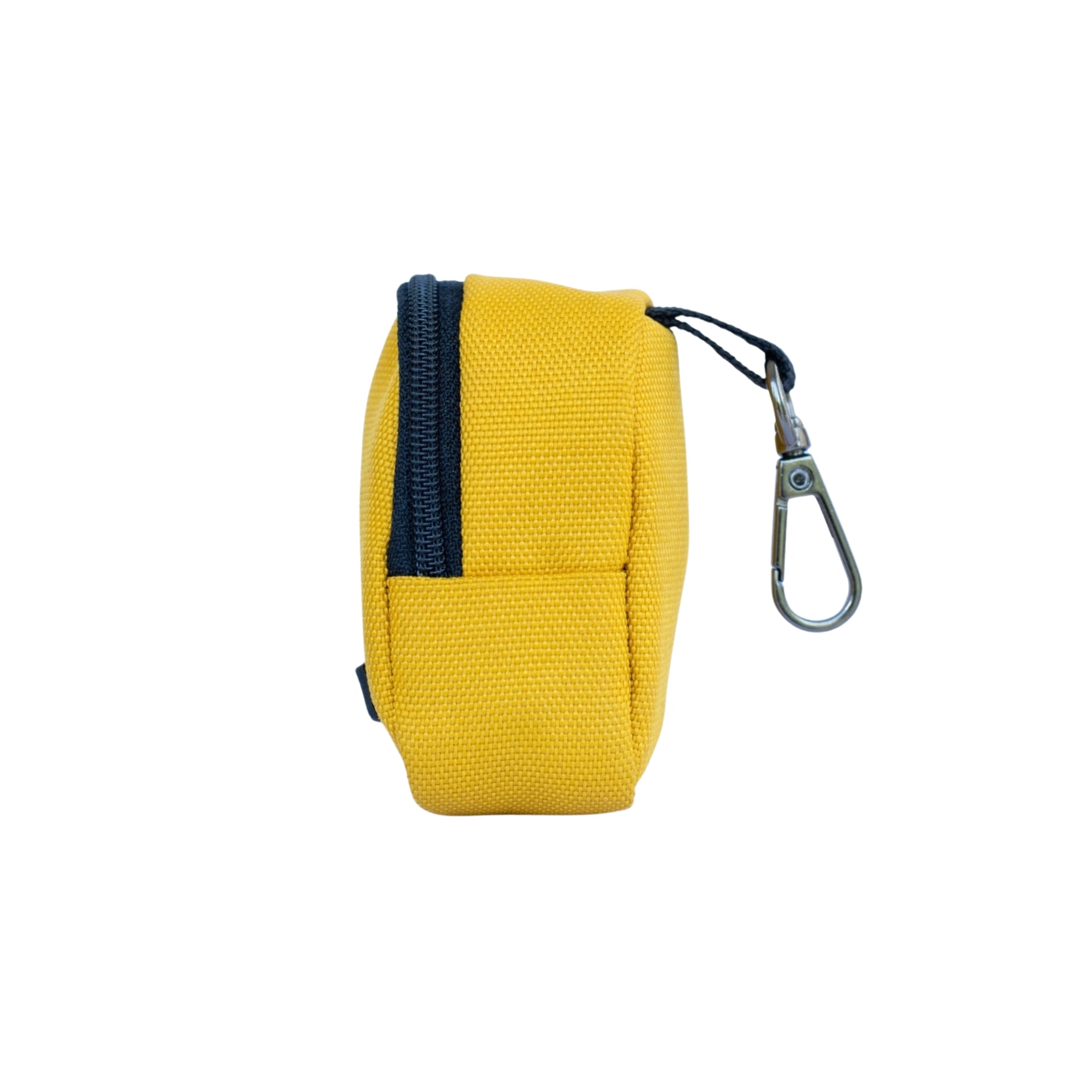 Pochette à pièces Pro | Organisateur de pièces compact avec fermeture à glissière et crochet amovible | Jaune