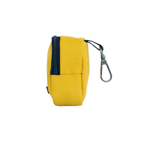 Pro Coin Pouch | Compact Coin Organizer with Zipper Closure and Detachable Hook | Yellow