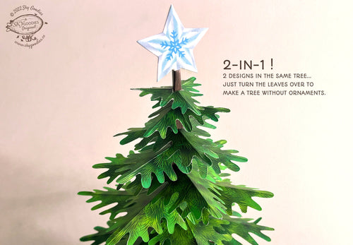 Paper Christmas Tree, DIY Paper Craft Kit, 2-in-1 Design, Ideal for Holiday DÃ©cor, Fun Crafting Activity