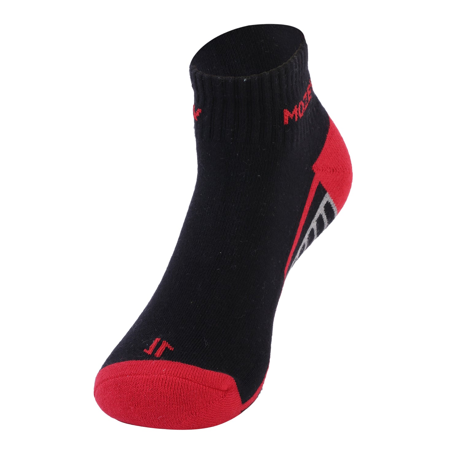 Ankle Activewear Unisex Socks, Premium Cotton Blend, Comfortable, Versatile Design, Ideal for Gym & Sports Wear (Black/Red)