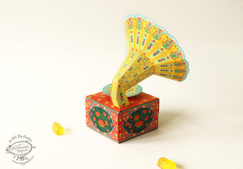 DIY Mini Gramophone Box - COLORFUL, Craft Kit, Ideal for Home DÃ©cor, Fun and Creative DIY Project