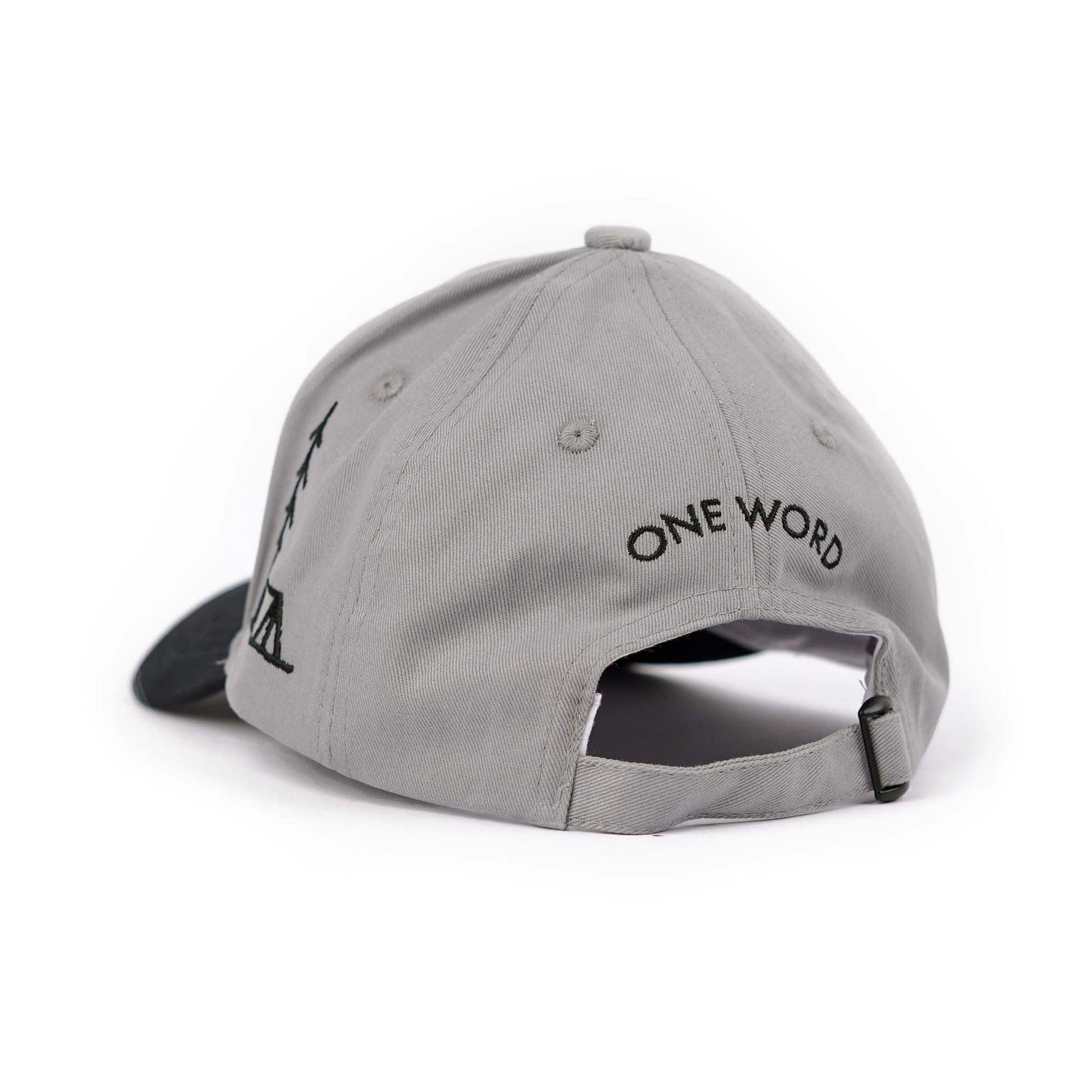 Oneword Baseball Cap Adjustable Size for Running Workouts and Outdoor Activities, Soft Cotton Cap ( Grey & Black )