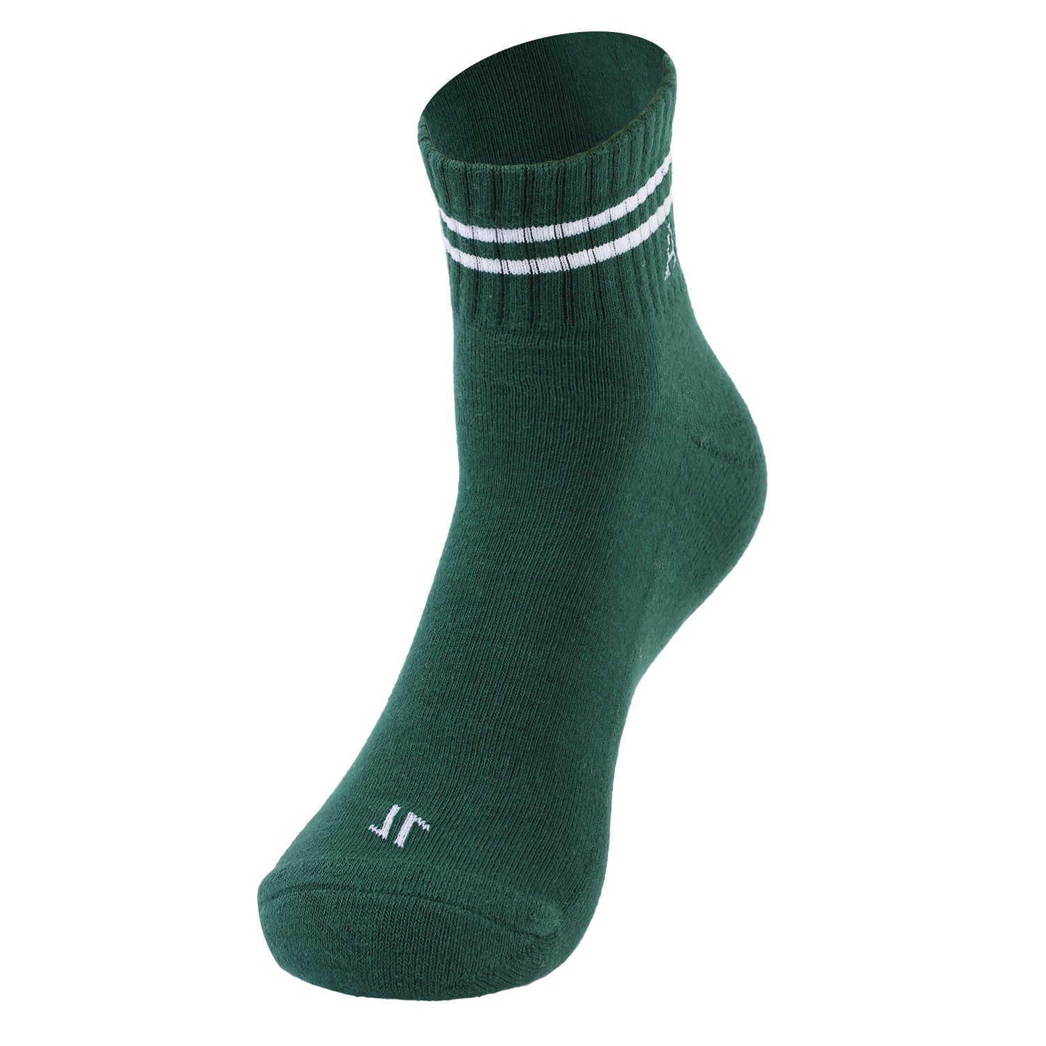 Quarter Lifestyle Unisex Socks, Premium Cotton Blend, Versatile Design, Durable & Superior Grip, Comfort & Everyday Style, Comfort & Everyday Style (Green/White)