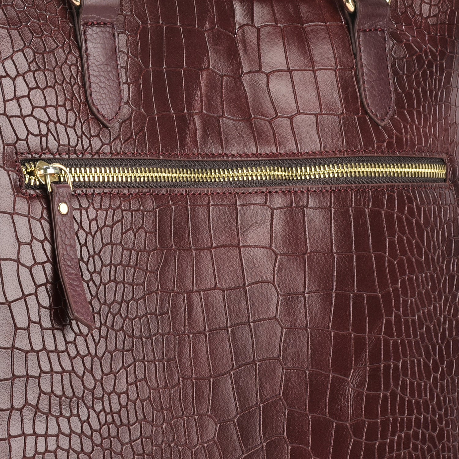 Utility Marshella Croc Leather Tode Bag, Elegant Design, Durable Leather, Perfect for Daily and Travel Use