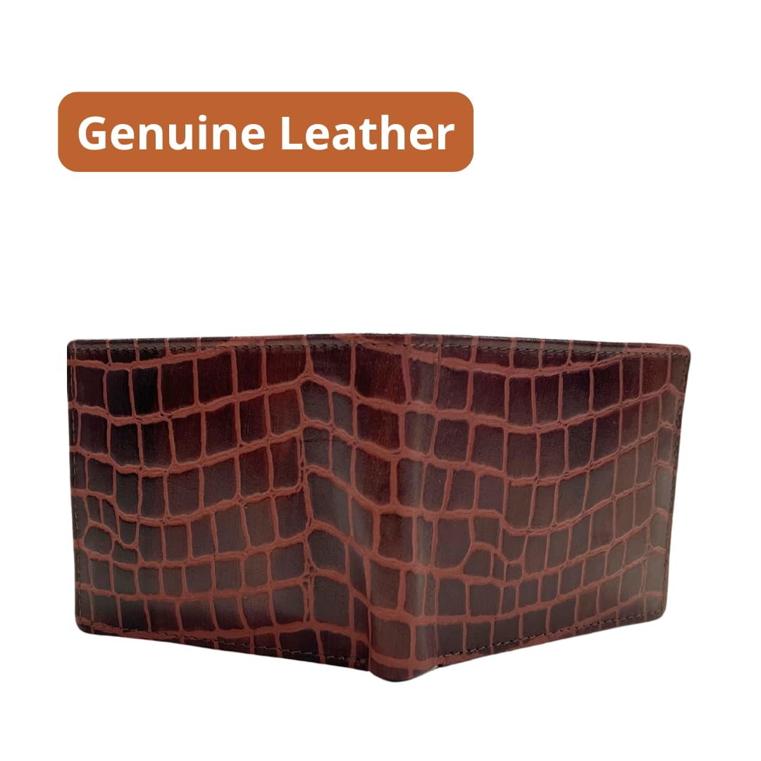 Genuine Leather Wallet for Men | Bifold Wallet with 6 Card Slots