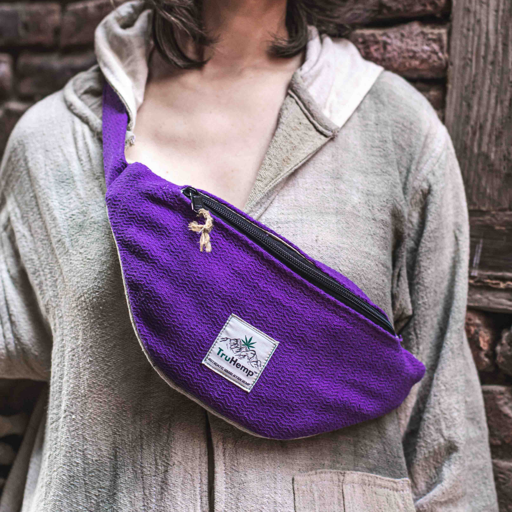 Hemp Fanny Pack with Dual Compartments | Eco-Friendly Waist Bag with Premium YKK Zipper Closure