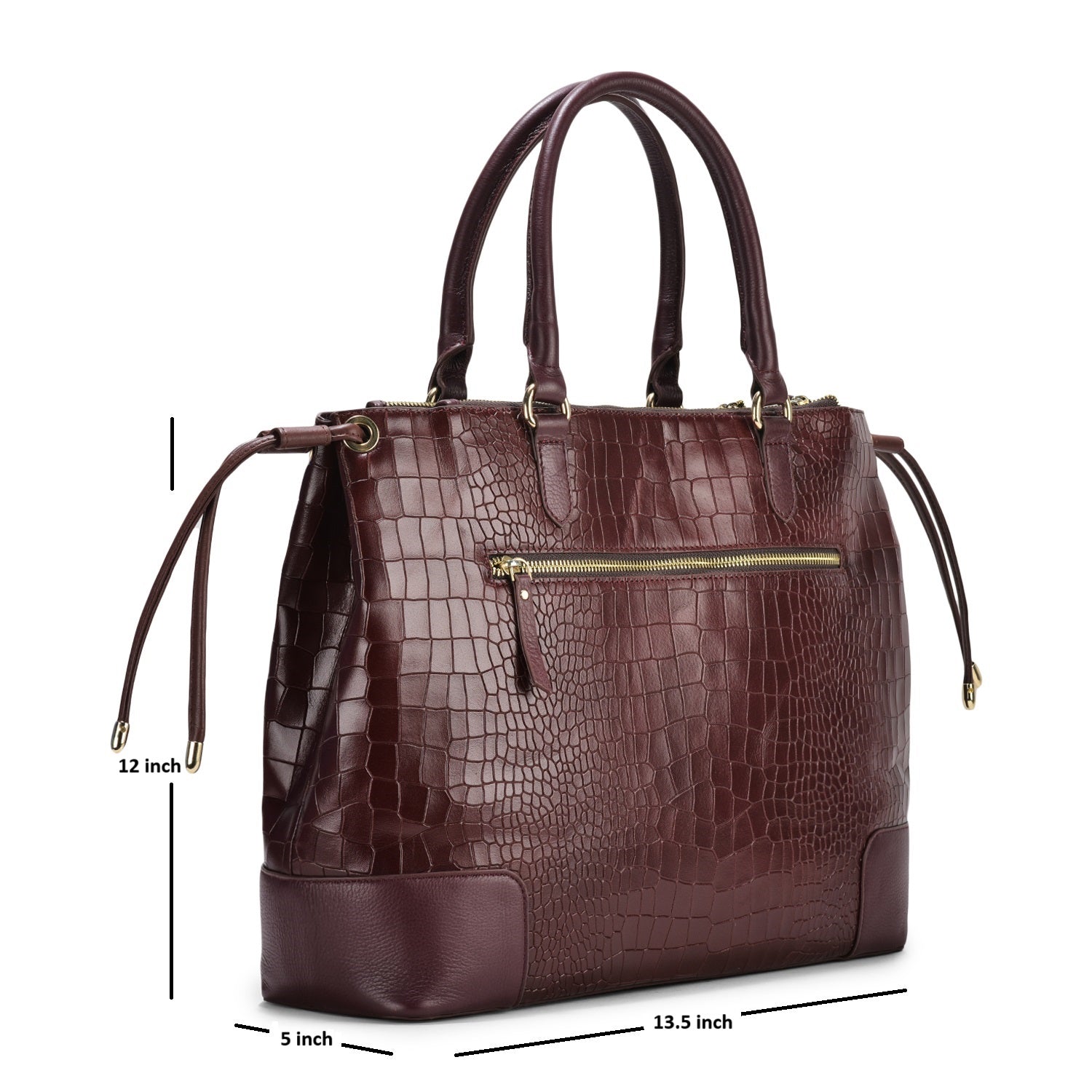 Utility Marshella Croc Leather Tode Bag, Elegant Design, Durable Leather, Perfect for Daily and Travel Use