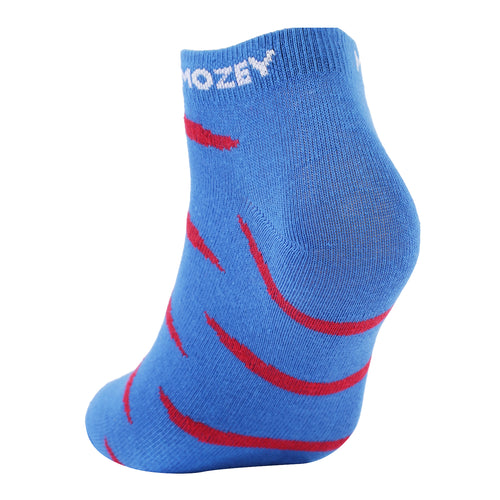 Ankle Multi-Color Unisex Socks, Premium Cotton Blend, Reinforced Heel & Toe, Lightweight & Breathable Design, Perfect For Everyday Comfort (Blue/Fuchsia)