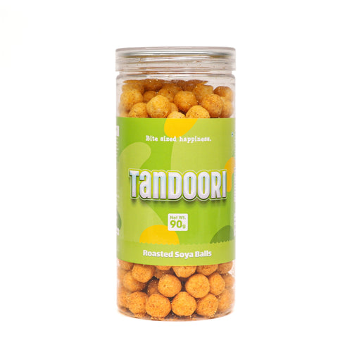 Crack A Nut's Tandoori Roasted Multi-Grain Puffs, Savory & Healthy Snack, Packed with Protein & Low in Sugar, Lightly Roasted Multi-Grain Goodness, Perfect for Cravings & Guilt-Free Indulgence, 100g.