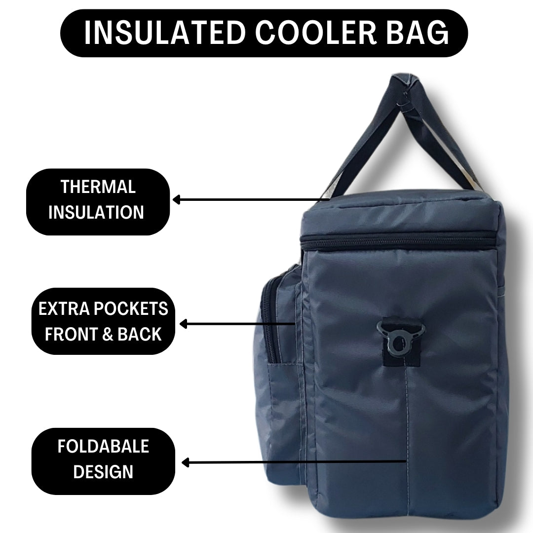 Outer Woods Insulated 6 Bottle Cooler Bag | with 6 Units of Ice Gel Packs | Wine Cooler Bag | Beer Cooler Bag | Insulated Bag | Fits 6 Full Size Bottles