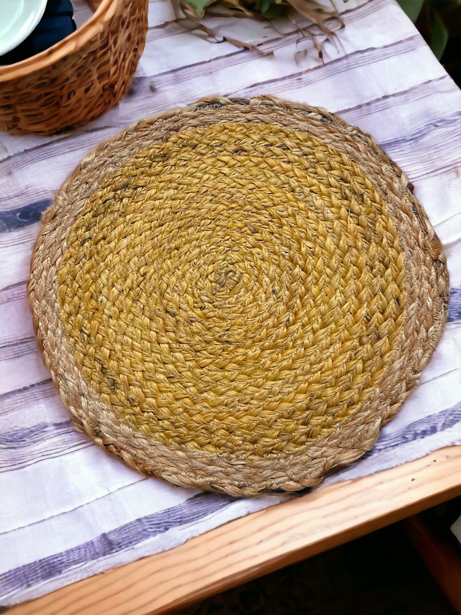 Jute Placemats set of 2 (yellow)