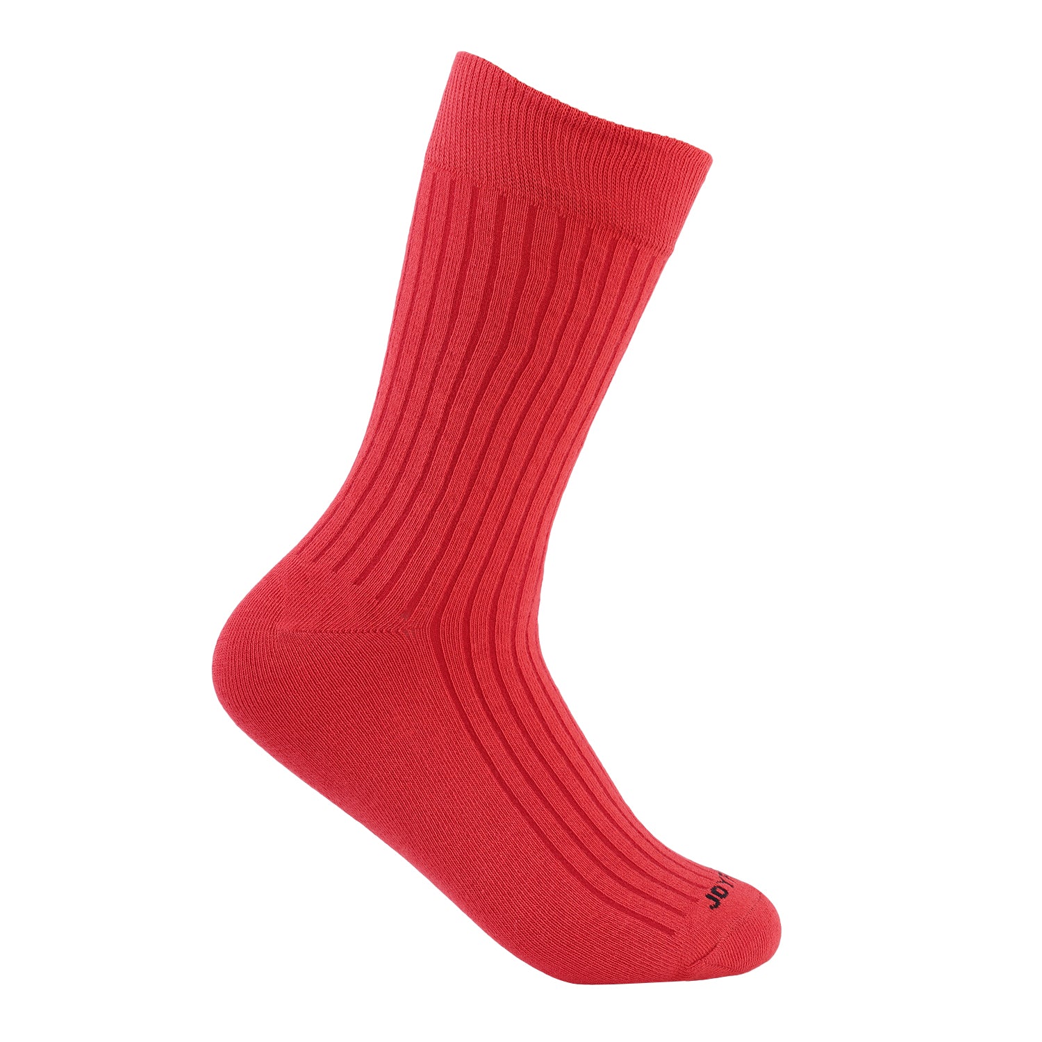 Formal Men's Ribbed Socks, Cotton Blend, Stylish Pattern, Soft and Durable, Comfortable for Office Use (Red)