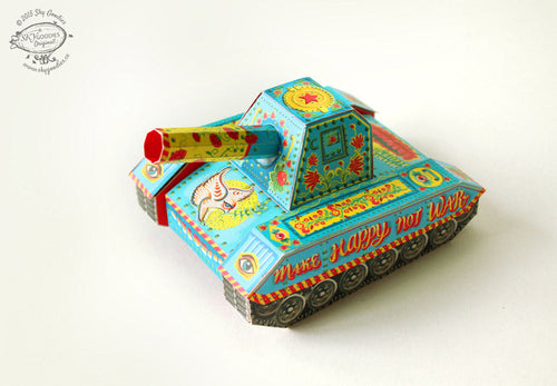 DIY Army Tank Pen Holder & Boxes - COLORFUL, Fun Desk DÃ©cor, Ideal for Office, Creative DIY Project